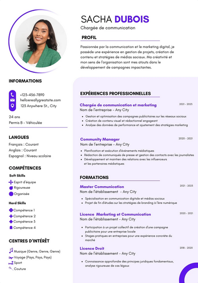 Modèle de CV